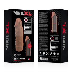 Virilxl - Extension De Pénis Marron En Silicone Liquide V5